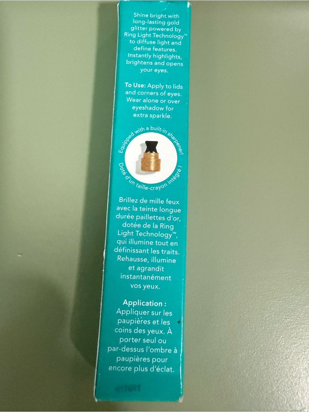 NEW in Box Thrive Causemetics Jimena Gold Glitter Topper in Teal Box - Picture 3 of 3